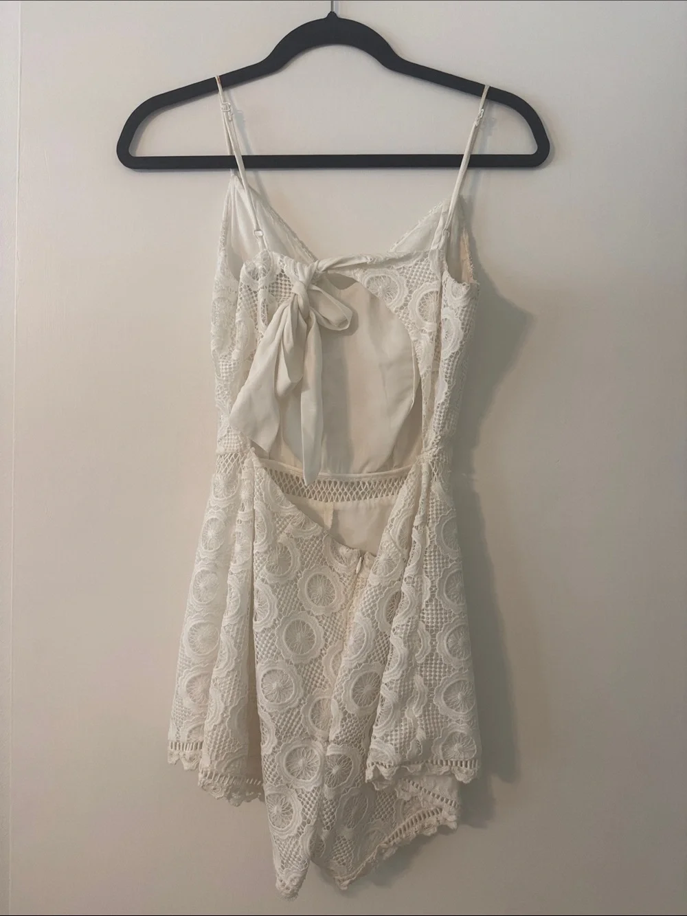 Lovers + Friends White Crochet Lace Romper